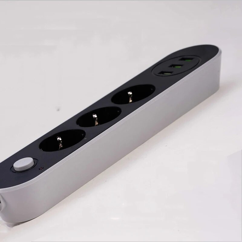 3 USB utičnica za punjenje s više ulaza, 3 utikača, prekidač kabela 5M/2M/1,4M, EU utičnice prikladne za EU utikač, električna utičnica