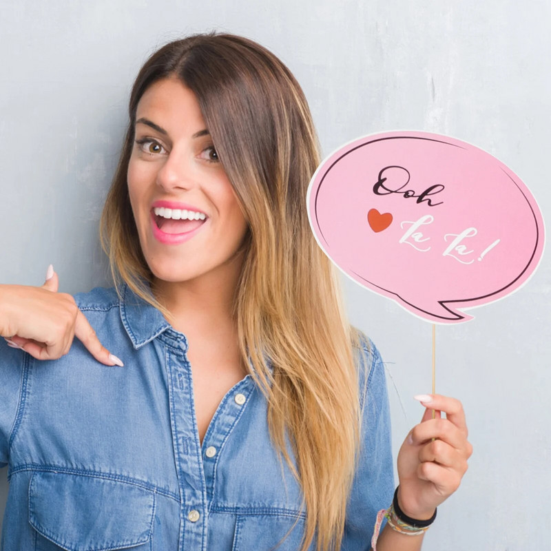 „Amosfun 18PCS Paris Party Photo Booth“ rekvizitų rinkinys Paryžiaus tematikos dekoravimas vakarėliams