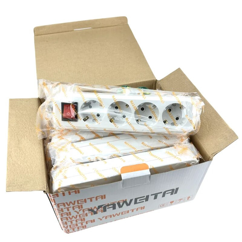 Elektriskā barošanas sloksne 10/16A pārslodzes aizsardzība nav vads vācu adapteris pagarinājums galddators 4/5 maiņstrāvas EU izvades ligzda