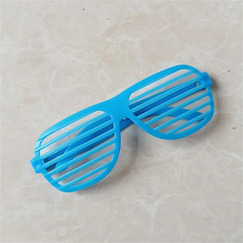 6 бр. Неонови цветни очила в стил на капака Парти слънчеви очила с процепи от 80-те за деца, възрастни 80-те, ретро рок, поп звезда, диско парти за обличане