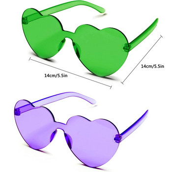 2 τμχ Γυναικεία γυαλιά ηλίου σε σχήμα καρδιάς Mardi Gras - Μοντέρνα γυαλιά χωρίς στεφάνη για γυναικεία και ανδρικά ρούχα για πάρτι