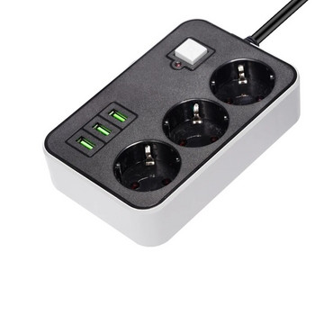 Καλώδιο επέκτασης 5M Πολύπριζο Υποδοχή EU Plug 3 USB Charging Power Charging Power Charging Wallcharging Adapter Κατάλληλο για ρομποτική ηλεκτρική σκούπα