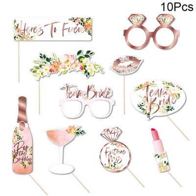 Tim Nevjesta Kabina za vjenčanje Rekviziti Naočale Dekoracija za djevojačku zabavu Nevjesta Poklon za fotokabinu