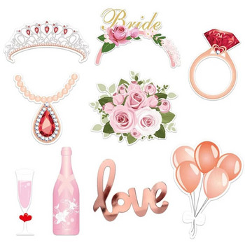 Bride To Be Wedding Photo Booth Props Just Married Photobooth Hen Party Decorations Team Νυφικό ντους Bachelorette Party