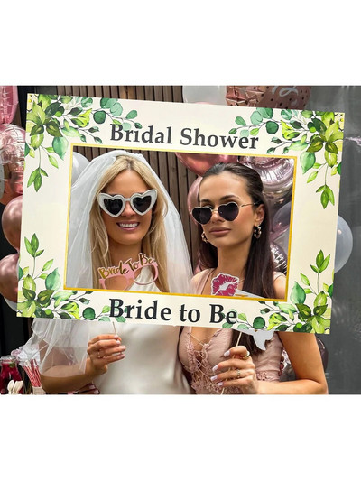 Sage Green vestuvinio dušo fotokabinos rekvizitai nuotakai būti nuotraukų kabinos rėmeliai vestuvinio vakarėlio reikmenys mergvakario reikmenys