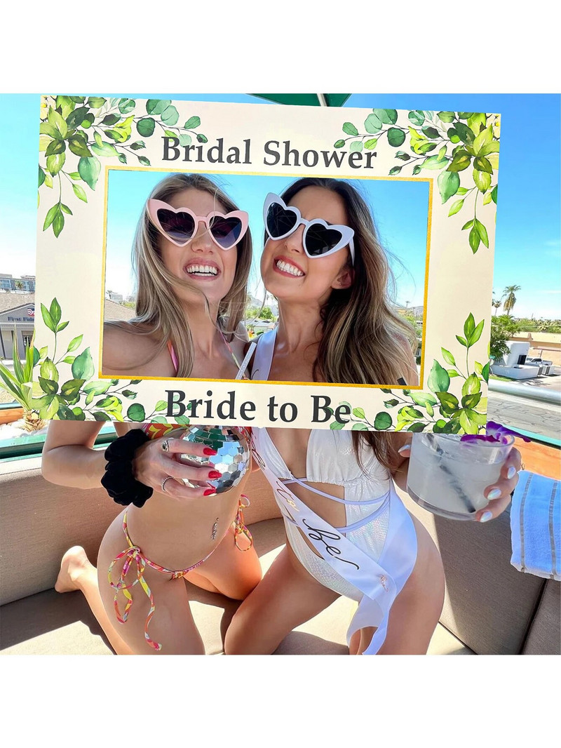 Sage Green vestuvinio dušo fotokabinos rekvizitai nuotakai būti nuotraukų kabinos rėmeliai vestuvinio vakarėlio reikmenys mergvakario reikmenys