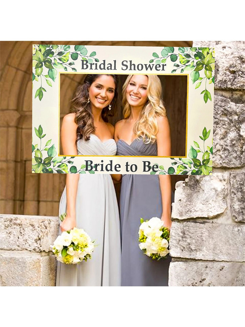 Sage Green vestuvinio dušo fotokabinos rekvizitai nuotakai būti nuotraukų kabinos rėmeliai vestuvinio vakarėlio reikmenys mergvakario reikmenys