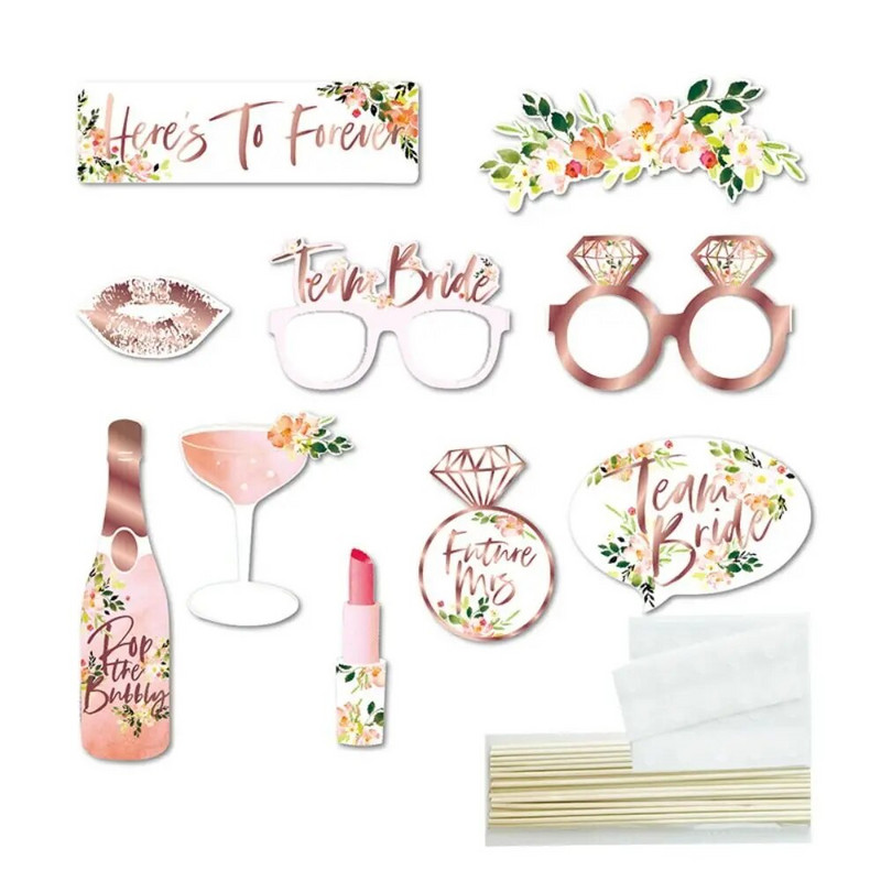 1 rinkinys vestuvių nuotraukų būdelės rekvizitai ką tik ištekėjusių fotobūdelės mergvakario dekoracijų komandos vestuvių vakarėlio reikmenys