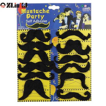 12 τμχ/σετ Αστεία δημιουργική στολή Μουστάκι Πειρατικό Πάρτι Halloween Cosplay Fake μουστάκι γενειάδα μουστάκι Καινοτομία Εργαλείο ντυσίματος για πάρτι