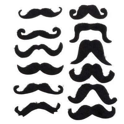 12tk/komplekt Naljakas loominguline kostüüm, vuntsid, piraadipidu, halloweeni cosplay, võltsvuntsid habemega vurrud, uudne peo riietumisriist