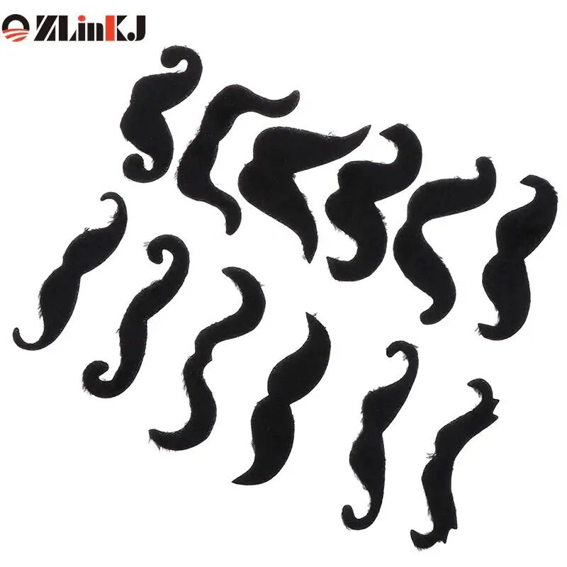 12 vnt./rinkinys Juokingas kūrybinis kostiumas su ūsais piratų vakarėliu Helovino Cosplay netikro ūso barzdos ūsai Naujiena vakarėliui pasipuošti