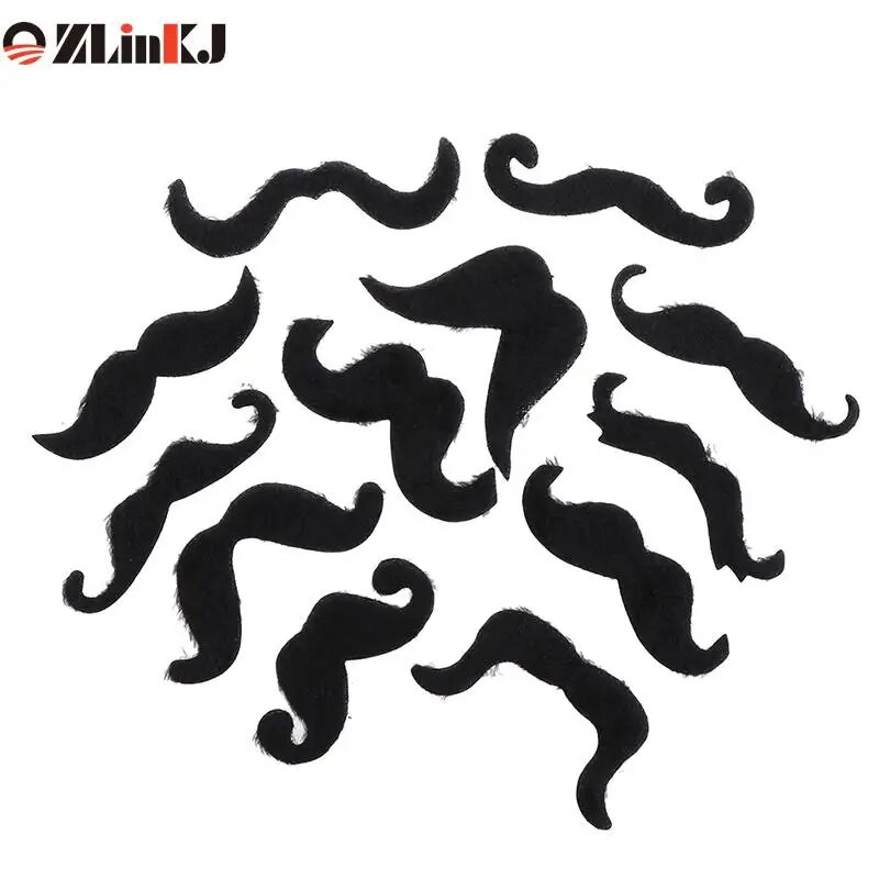 12 vnt./rinkinys Juokingas kūrybinis kostiumas su ūsais piratų vakarėliu Helovino Cosplay netikro ūso barzdos ūsai Naujiena vakarėliui pasipuošti