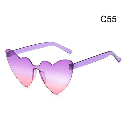 Šarene sunčane naočale u obliku srca u boji slatkih boja s gradijentnim lećama Naočale Muškarci Žene Rođendanske Smiješne Hipi Party Cosplay naočale Rekviziti za fotografije