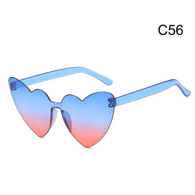Šarene sunčane naočale u obliku srca u boji slatkih boja s gradijentnim lećama Naočale Muškarci Žene Rođendanske Smiješne Hipi Party Cosplay naočale Rekviziti za fotografije