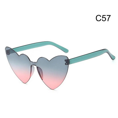 Šarene sunčane naočale u obliku srca u boji slatkih boja s gradijentnim lećama Naočale Muškarci Žene Rođendanske Smiješne Hipi Party Cosplay naočale Rekviziti za fotografije