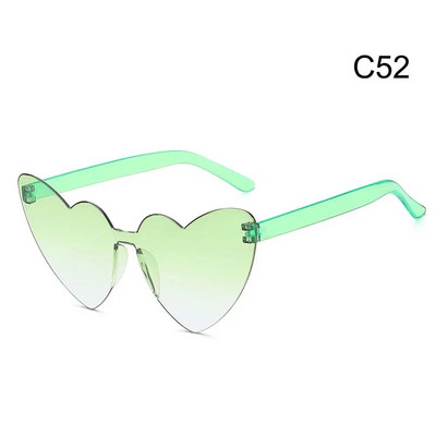 Šarene sunčane naočale u obliku srca u boji slatkih boja s gradijentnim lećama Naočale Muškarci Žene Rođendanske Smiješne Hipi Party Cosplay naočale Rekviziti za fotografije