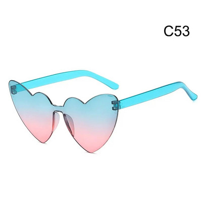 Šarene sunčane naočale u obliku srca u boji slatkih boja s gradijentnim lećama Naočale Muškarci Žene Rođendanske Smiješne Hipi Party Cosplay naočale Rekviziti za fotografije