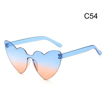 Šarene sunčane naočale u obliku srca u boji slatkih boja s gradijentnim lećama Naočale Muškarci Žene Rođendanske Smiješne Hipi Party Cosplay naočale Rekviziti za fotografije