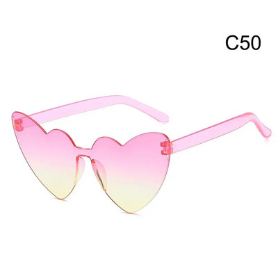 Šarene sunčane naočale u obliku srca u boji slatkih boja s gradijentnim lećama Naočale Muškarci Žene Rođendanske Smiješne Hipi Party Cosplay naočale Rekviziti za fotografije