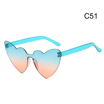 Šarene sunčane naočale u obliku srca u boji slatkih boja s gradijentnim lećama Naočale Muškarci Žene Rođendanske Smiješne Hipi Party Cosplay naočale Rekviziti za fotografije