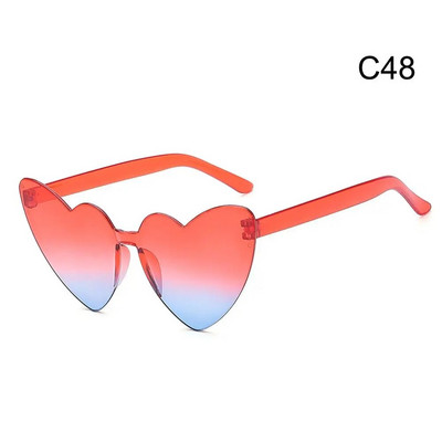 Šarene sunčane naočale u obliku srca u boji slatkih boja s gradijentnim lećama Naočale Muškarci Žene Rođendanske Smiješne Hipi Party Cosplay naočale Rekviziti za fotografije