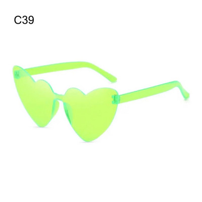 Šarene sunčane naočale u obliku srca u boji slatkih boja s gradijentnim lećama Naočale Muškarci Žene Rođendanske Smiješne Hipi Party Cosplay naočale Rekviziti za fotografije