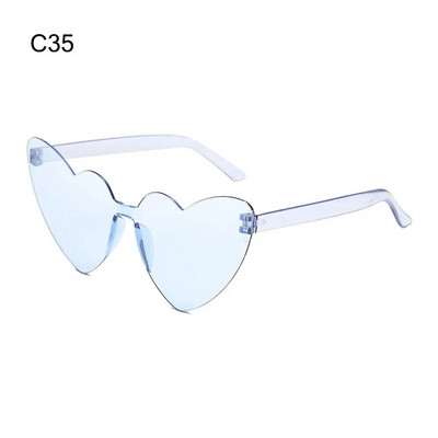Šarene sunčane naočale u obliku srca u boji slatkih boja s gradijentnim lećama Naočale Muškarci Žene Rođendanske Smiješne Hipi Party Cosplay naočale Rekviziti za fotografije