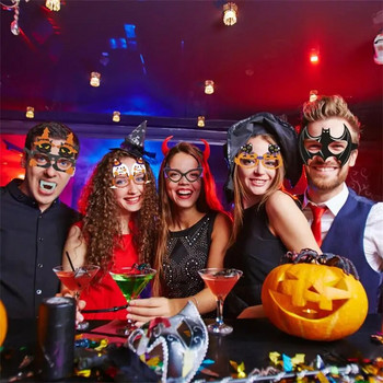 6 τμχ Χάρτινα ποτήρια για Halloween Party Pumpkin Bat Ghost Ghost Day Halloween Dancing Party Glasses Photo Booth Props Διακόσμηση DIY
