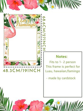 LaVenty Flamingo Bridal Shower Photo Prop Πλαίσιο Tropical Bridal Shower Photo Booth Bachelorette Photo Prop