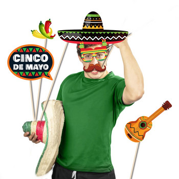 Mexican Cinco De Mayo Festival Party Photo Booth Prop Διακόσμηση, Κάκτος, Πιπέρι, Αβοκάντο, Προμήθειες DIY Photo Shoot Props, 25 τμχ