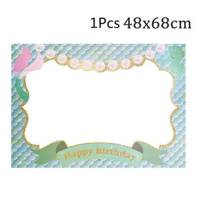 Chicinlife`i merineitsipeo fotokabiini rekvisiidid raam Baby Shower Dekoratsioon Pulma Lapsed Tüdrukud Palju õnne sünnipäevaks PhotoBoothi tarvikud