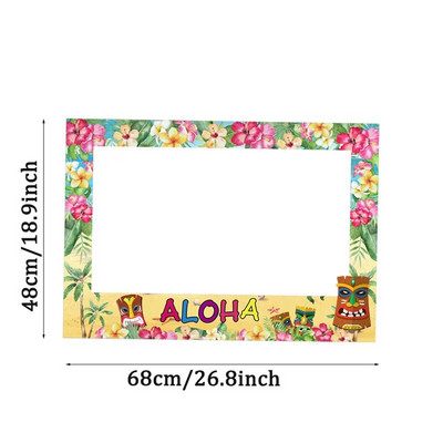 1 tk Hawaii Aloha fotokabiini rekvisiidid raam sünnipäevapeo kaunistus rannateemaline troopiline Luau suvepidu naljakas PhotoBoothi rekvisiit