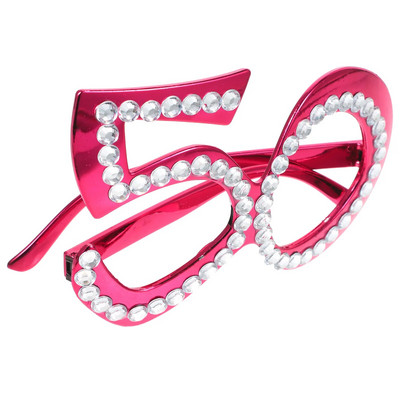 50. születésnapi szemüvegek műanyag parti szemüvegek strasszos szám gyöngyös napszemüvegek 50. évforduló