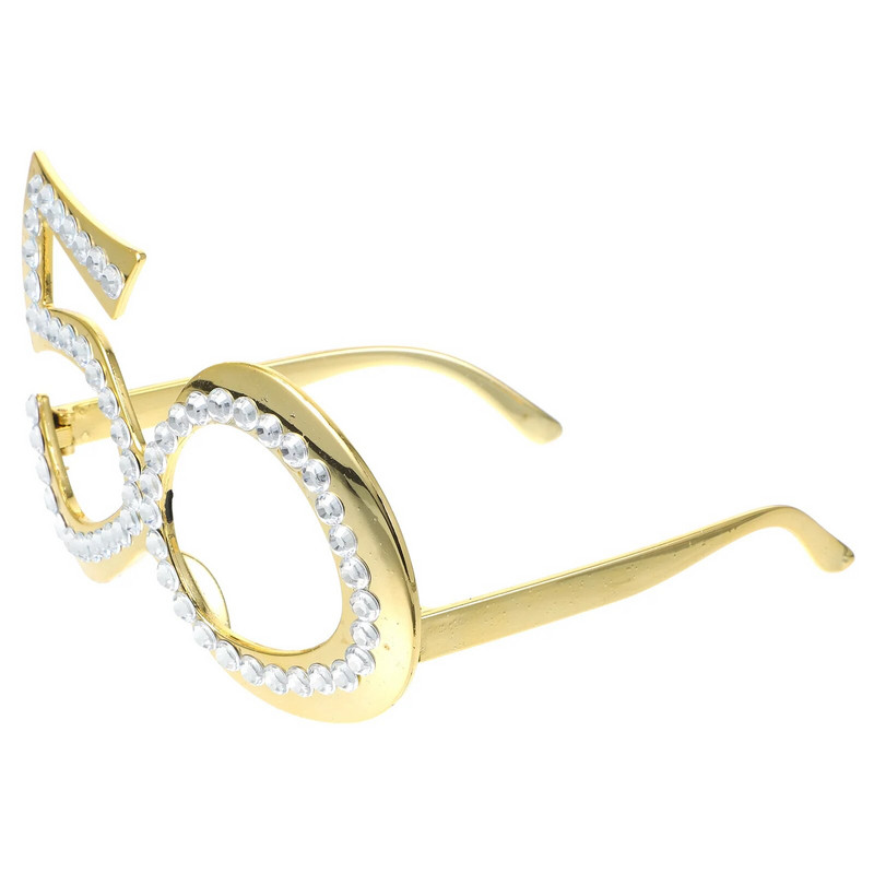 50. születésnapi szemüvegek műanyag parti szemüvegek strasszos szám gyöngyös napszemüvegek 50. évforduló