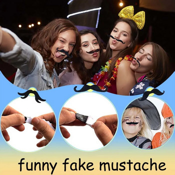48 τμχ Δημιουργική αστεία στολή Μουστάκι Πειρατικό πάρτι Halloween Cosplay Fake μουστάκι γενειάδα μουστάκι Παιδικό καινοτόμο ντεκόρ για ενήλικες