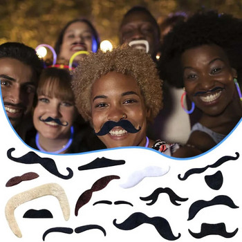 48 τμχ Δημιουργική αστεία στολή Μουστάκι Πειρατικό πάρτι Halloween Cosplay Fake μουστάκι γενειάδα μουστάκι Παιδικό καινοτόμο ντεκόρ για ενήλικες