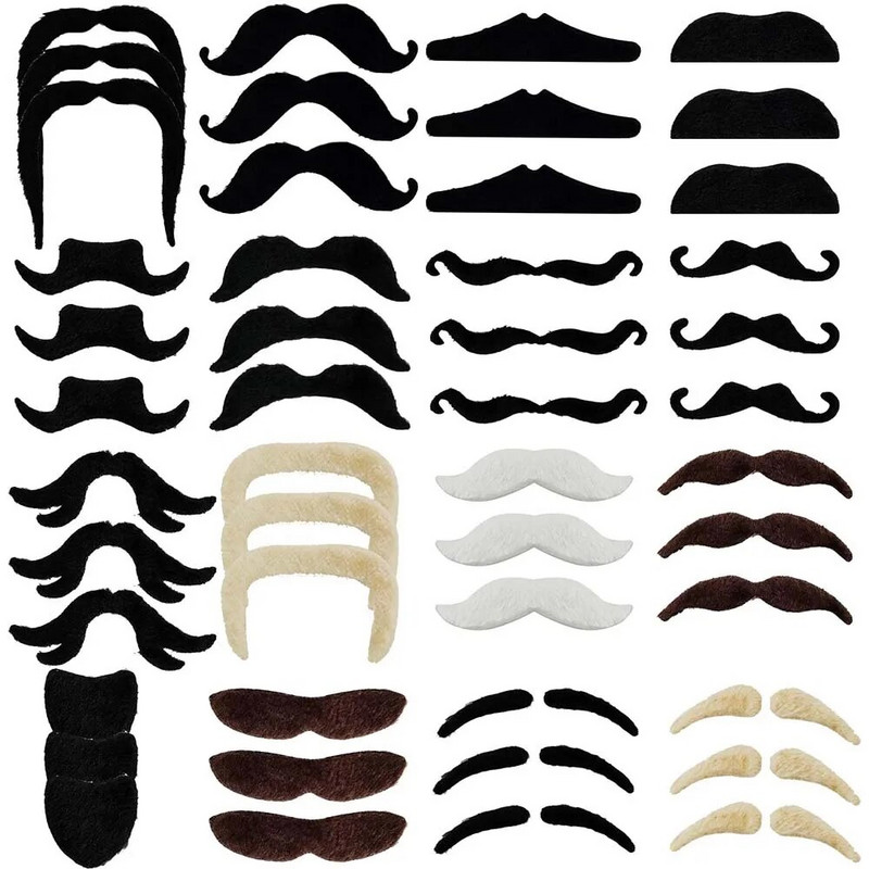 48db Kreatív Vicces jelmez Bajusz kalózparti Halloween Cosplay Hamis bajuszszakáll bajusz gyerek felnőtt újdonság party dekoráció