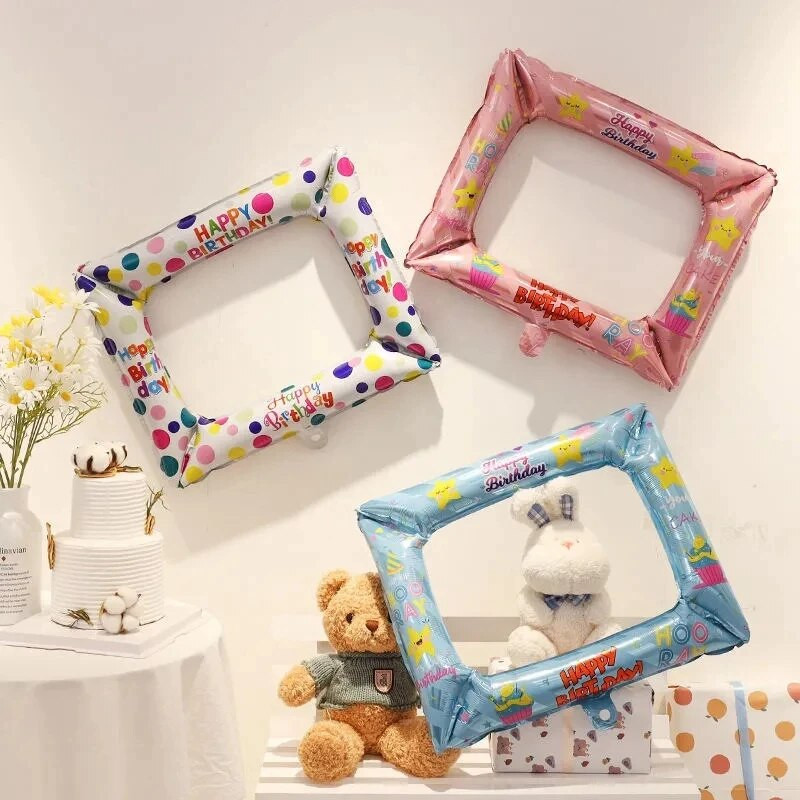 Smiješni okvir za fotografije Balon Rođendanska zabava Vjenčanje Rekviziti za diplomske fotografije za djecu Balon od aluminijske folije Dekoracija za novogodišnju zabavu
