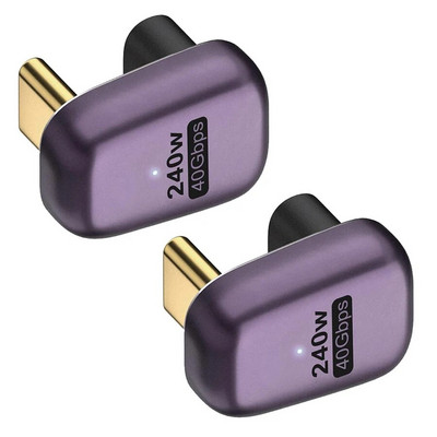Nku 240W Type-C adapteris 40Gbps U formos USB C plėstuvas 180 laipsnių kampo jungties palaikymas 8K ekranas, skirtas Macbook nešiojamajam planšetiniam kompiuteriui