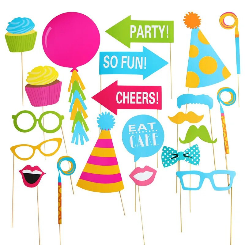 Juokingi vestuvių rekvizitai Netikros barzdos nuotraukų būdelės rekvizitai „pasidaryk pats“ ūsai, lūpos, akiniai, kaukė, fotokabinos priedai Vestuvių reikmenys