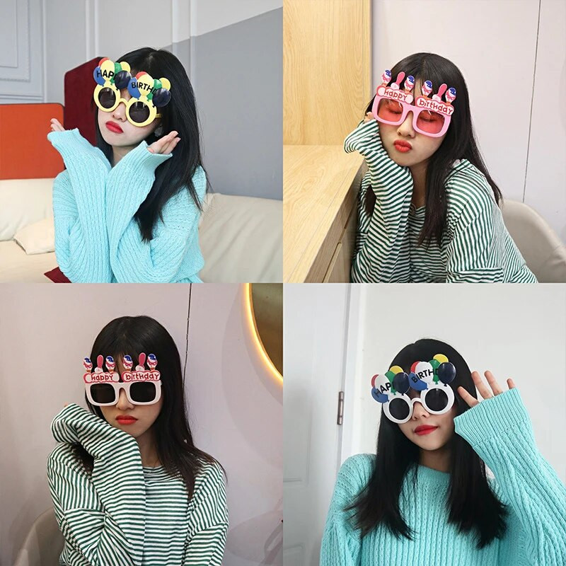 Мултистилови креативни очила Слънчеви очила Честит рожден ден Забавни парти реквизити за консумативи за домашно парти декорация