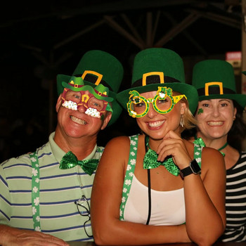 8 τμχ Ιρλανδικό Φεστιβάλ Φεστιβάλ Φωτογραφικό Στήριγμα Χάρτινα Γυαλιά St. Patrick\'s Day Γυαλιά Διακόσμησης Προμήθειες