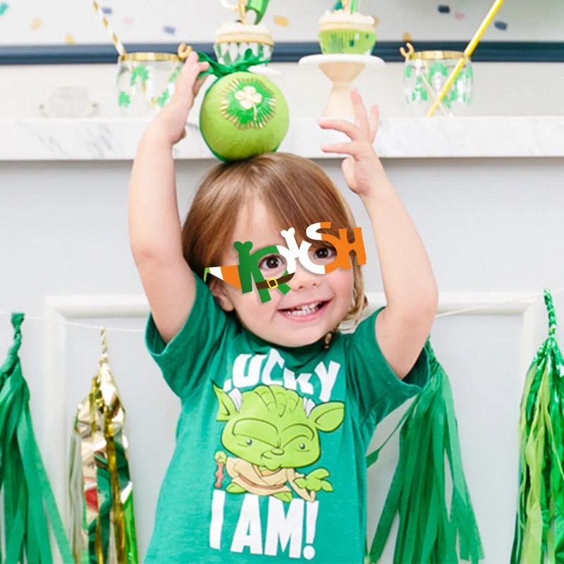 8 buc. Ochelari de hârtie pentru festivalul irlandez pentru petrecere