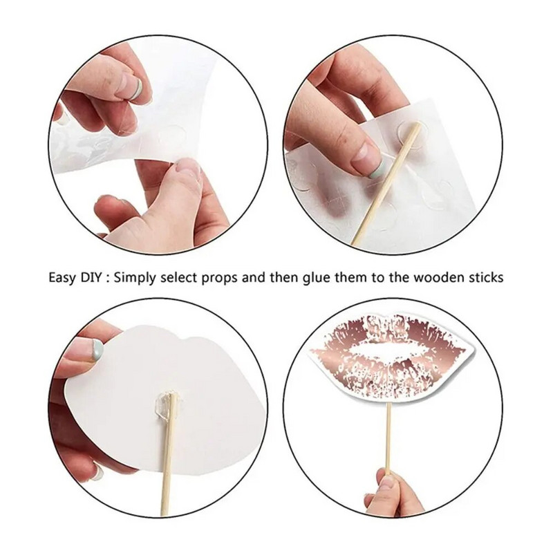 1 rinkinys vestuvių nuotraukų būdelės rekvizitai ką tik ištekėjusių fotobūdelės mergvakario dekoracijų komandos vestuvių vakarėlio reikmenys