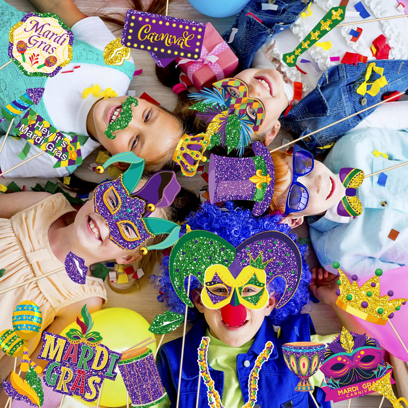Kreslený film Mardi Gras Karneval Párty Fotobúdka Rekvizity Narodeniny DIY Vtipná maska Okuliare Pery Koruna Foto Shoot Rekvizity Párty Dekorácia