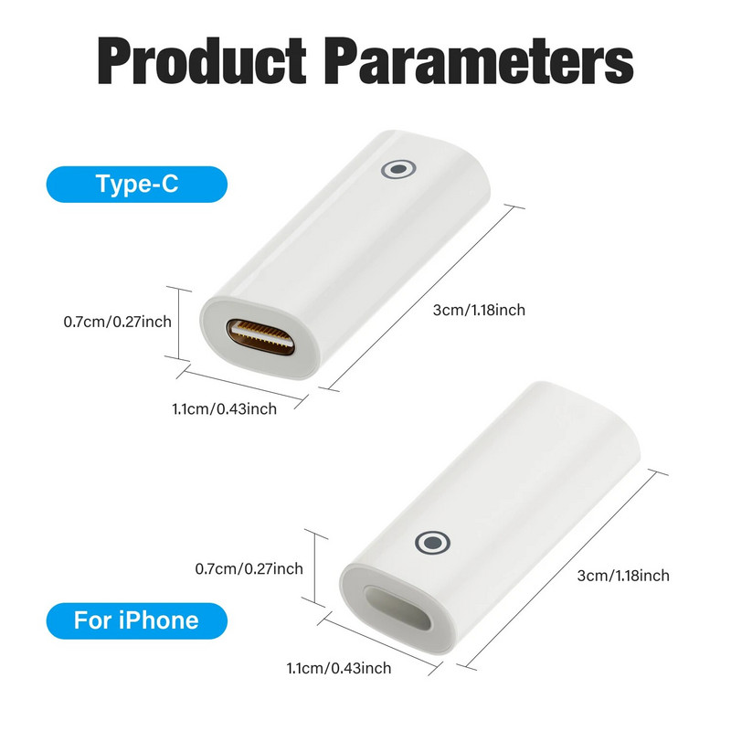 Za Apple Pencil 1 2 1. 2. generacije iPad Pro Stylus olovka Adapter za punjenje Kabel za punjenje Konektor USB tip C /Lightning Female