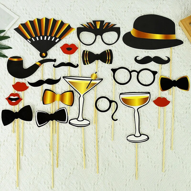 Vestuvių nuotraukų būdelės rekvizitai „Pasidaryk pats“ ūsai, lūpos, akiniai „Photobooth“ nuotakos jaunikis ponia ponia nuotakos dušas mergvakario reikmenys