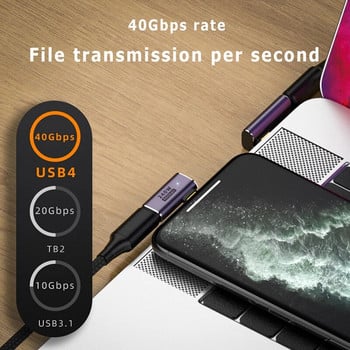 Τύπος C OTG Προσαρμογέας USB4 40 Gbps Υποστήριξη 8K60Hz 5A 240W PD Μετατροπέας δεδομένων γρήγορης φόρτισης 90/180 μοιρών αγκώνα σύνδεσης για τηλέφωνο υπολογιστή