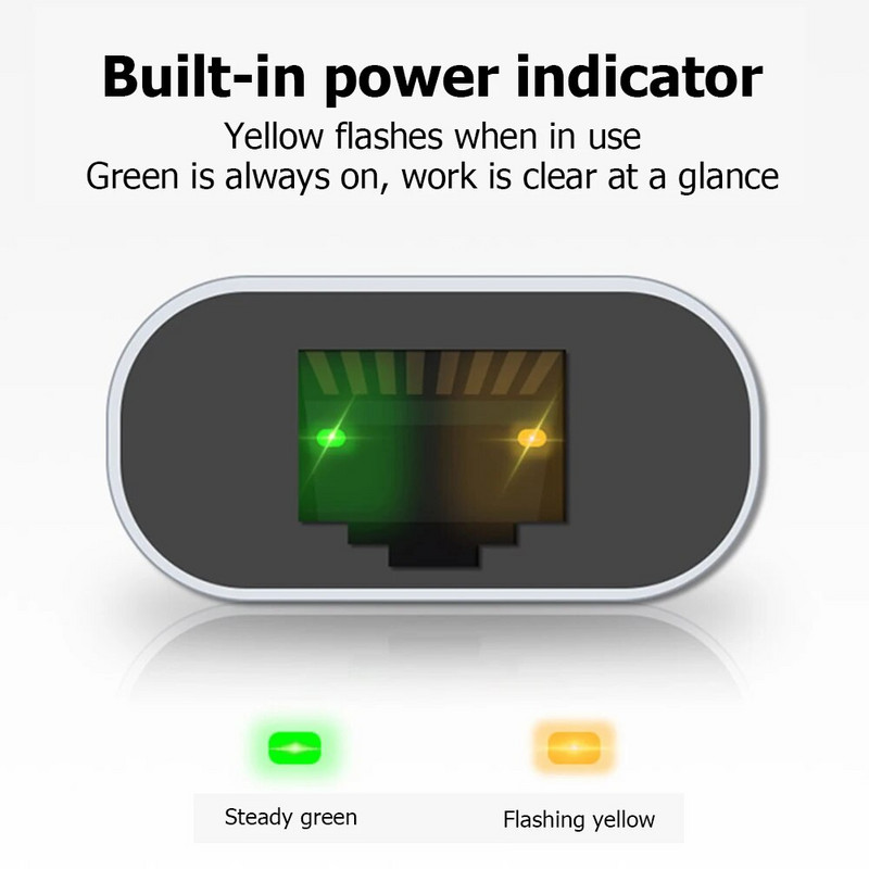 USB C lizdas iki RJ45 lizdas USB C tipo prie Ethernet adapteris 10/100/1000 gigabitų laidinio LAN tinklo plokštė, skirta asmeniniam nešiojamam kompiuteriui išmaniajam telefonui