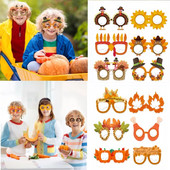 Padėkos dienos 3D popieriniai akiniai, Padėkos dienos teminis vakarėlis, fotorekvizitai, 6 vnt.